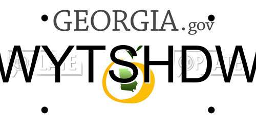 WYTSHDW Georgia License Plate
