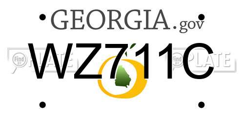 WZ711C Georgia License Plate
