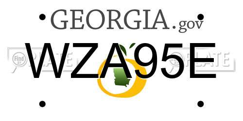 WZA95E Georgia License Plate