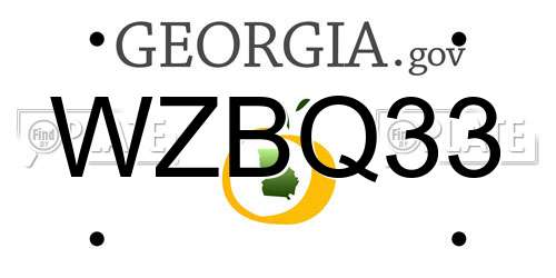 WZBQ33 Georgia License Plate