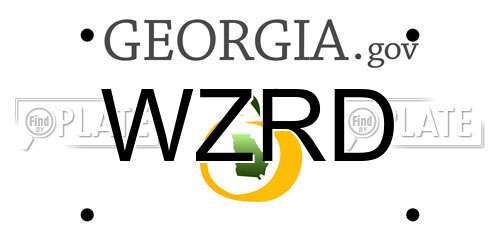 WZRD Georgia License Plate