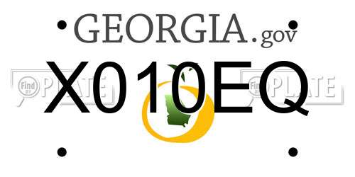 X010EQ Georgia License Plate