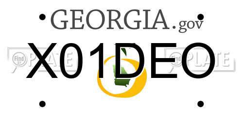 X01DEO Georgia License Plate
