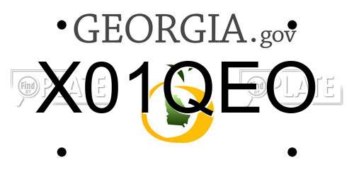X01QEO Georgia License Plate