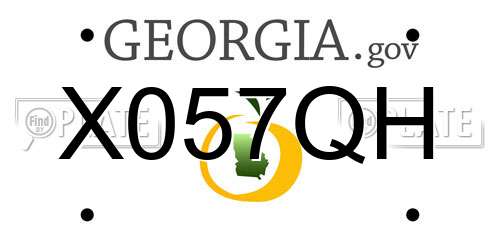 X057QH Georgia License Plate
