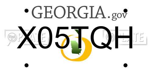 X05TQH Georgia License Plate