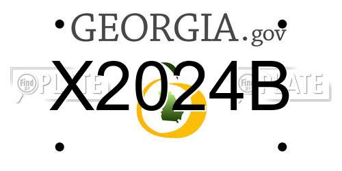 X2024B Georgia License Plate