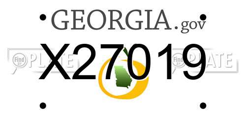 X27019 Georgia License Plate