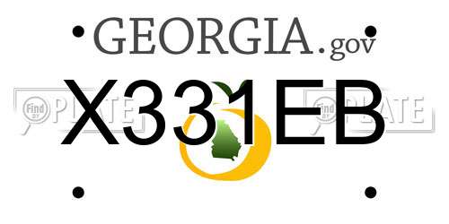 X331EB Georgia License Plate