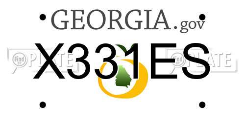 X331ES Georgia License Plate