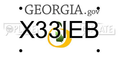 X33IEB Georgia License Plate