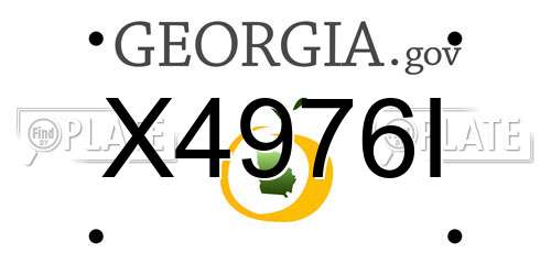 X4976I Georgia License Plate
