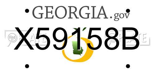 X59158B Georgia License Plate