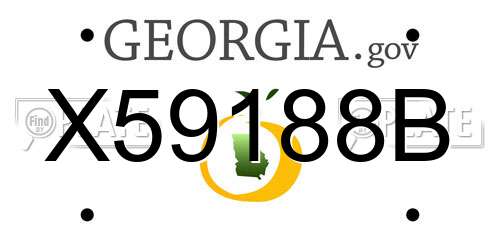 X59188B Georgia License Plate