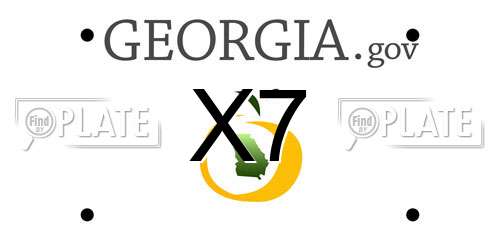 X7 Georgia License Plate