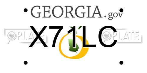 X71LC Georgia License Plate