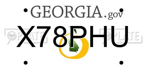 X78PHU Georgia License Plate