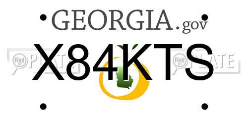 X84KTS Georgia License Plate
