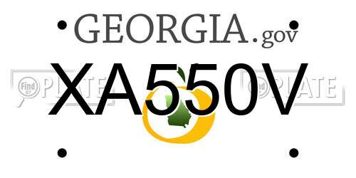 XA550V Georgia License Plate