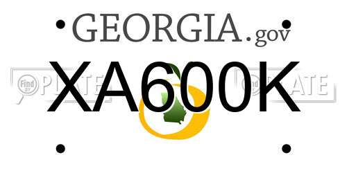 XA600K Georgia License Plate