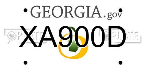 XA900D Georgia License Plate