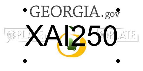 XAI250 Georgia License Plate