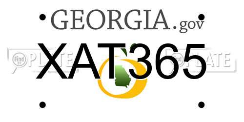 XAT365 Georgia License Plate