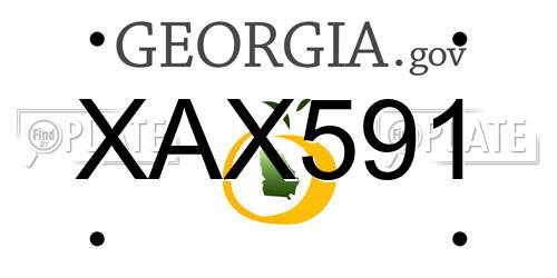 XAX591 Georgia License Plate