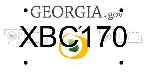 XBC170 Georgia License Plate