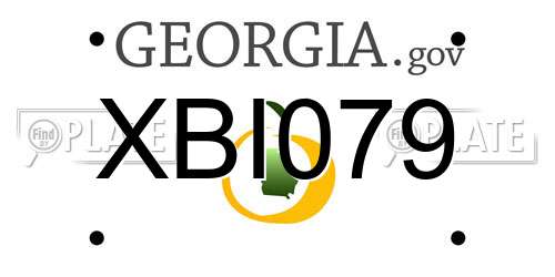 XBI079 Georgia License Plate