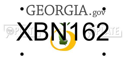 XBN162 Georgia License Plate