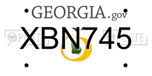 XBN745 Georgia License Plate