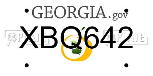 XBQ642 Georgia License Plate