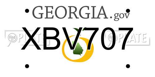 XBV707 Georgia License Plate