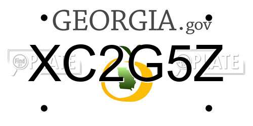 XC2G5Z Georgia License Plate