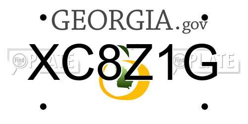 XC8Z1G Georgia License Plate