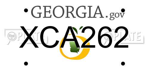 XCA262 Georgia License Plate