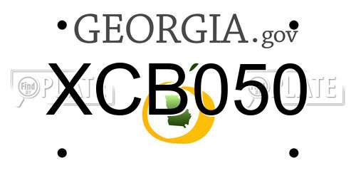 XCB050 Georgia License Plate