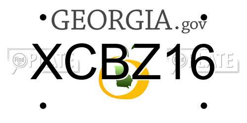 XCBZ16 Georgia License Plate