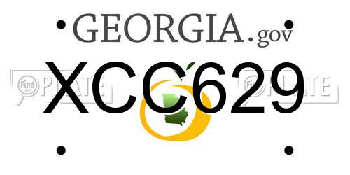 XCC629 Georgia License Plate