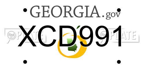 XCD991 Georgia License Plate