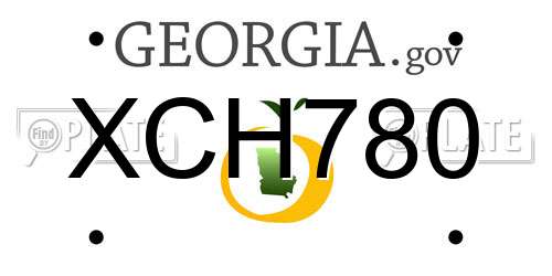 XCH780 Georgia License Plate