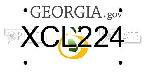 XCL224 Georgia License Plate