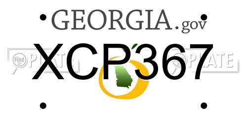 XCP367 Georgia License Plate