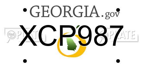 XCP987 Georgia License Plate