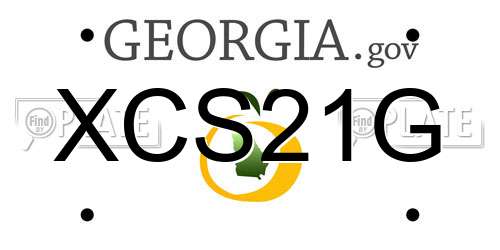 XCS21G Georgia License Plate