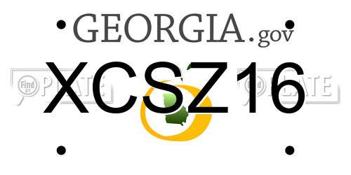 XCSZ16 Georgia License Plate