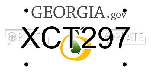 XCT297 Georgia License Plate