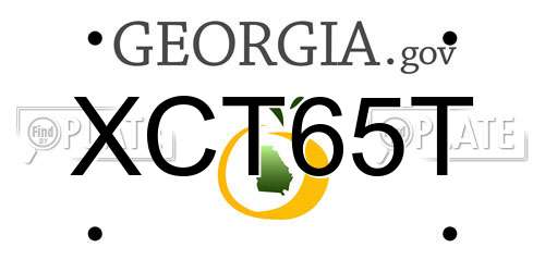 XCT65T Georgia License Plate