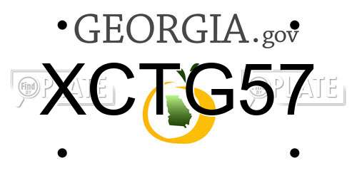XCTG57 Georgia License Plate